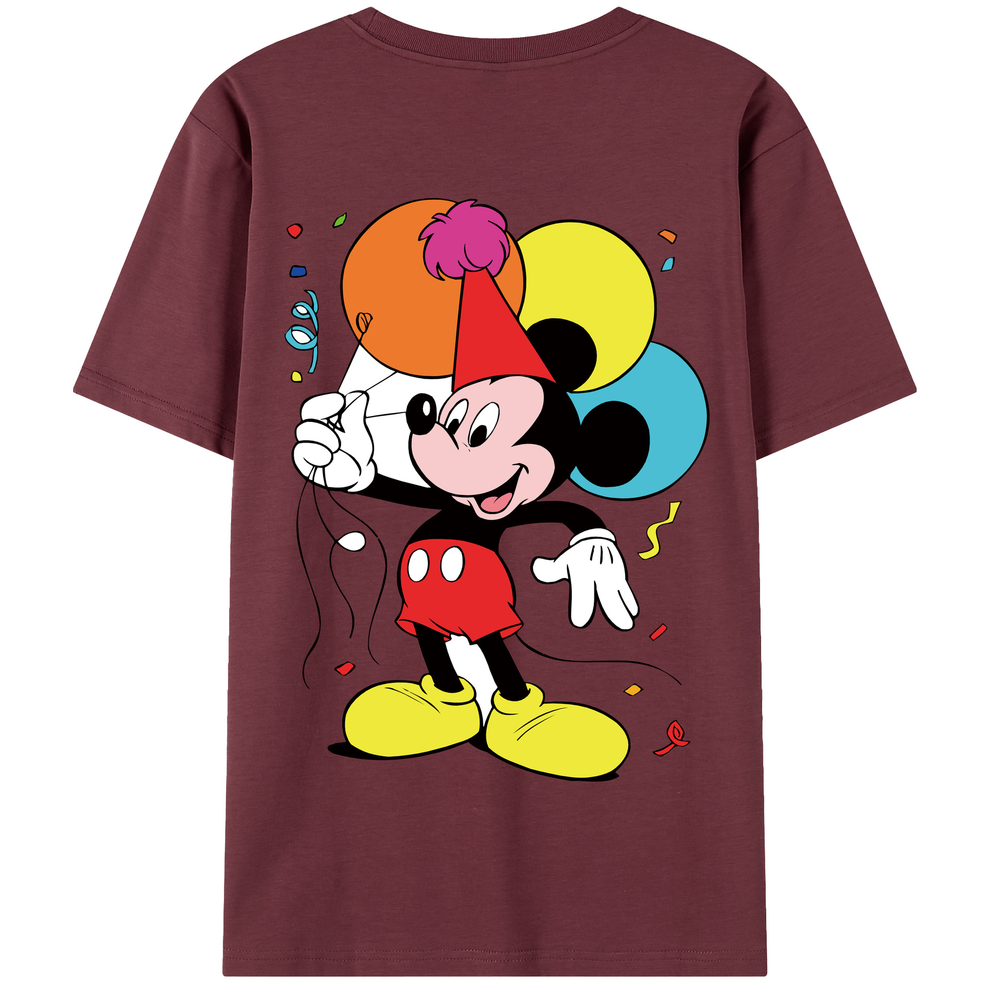 （画像用） ミッキーマウス Mickey Mouse 綿100％半袖Tシャツ（背面プリント）